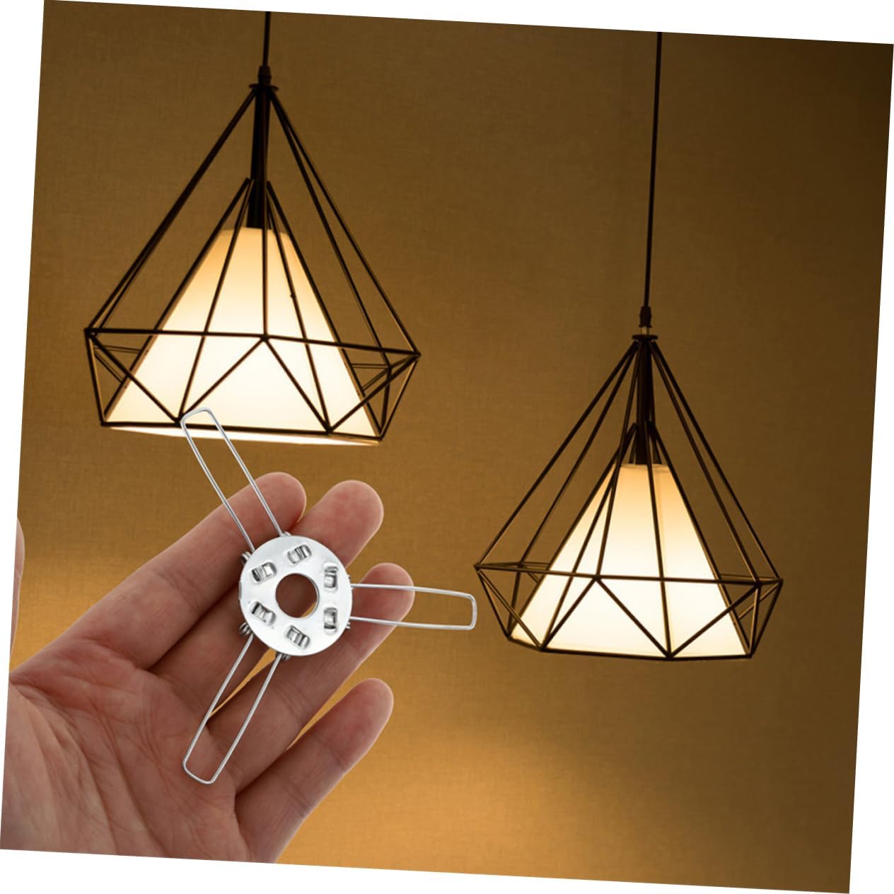 Metal Spring Clip Lampshade Holder Replacement 140mm DIY Pendant Lamps Rattan Bamboo Glass Ball Adapter Easy to Install