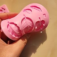 Vista 2 de 3D Hojas Fondant Chocolate Silicona Moldes Candy Sugarcraft Cake Mold