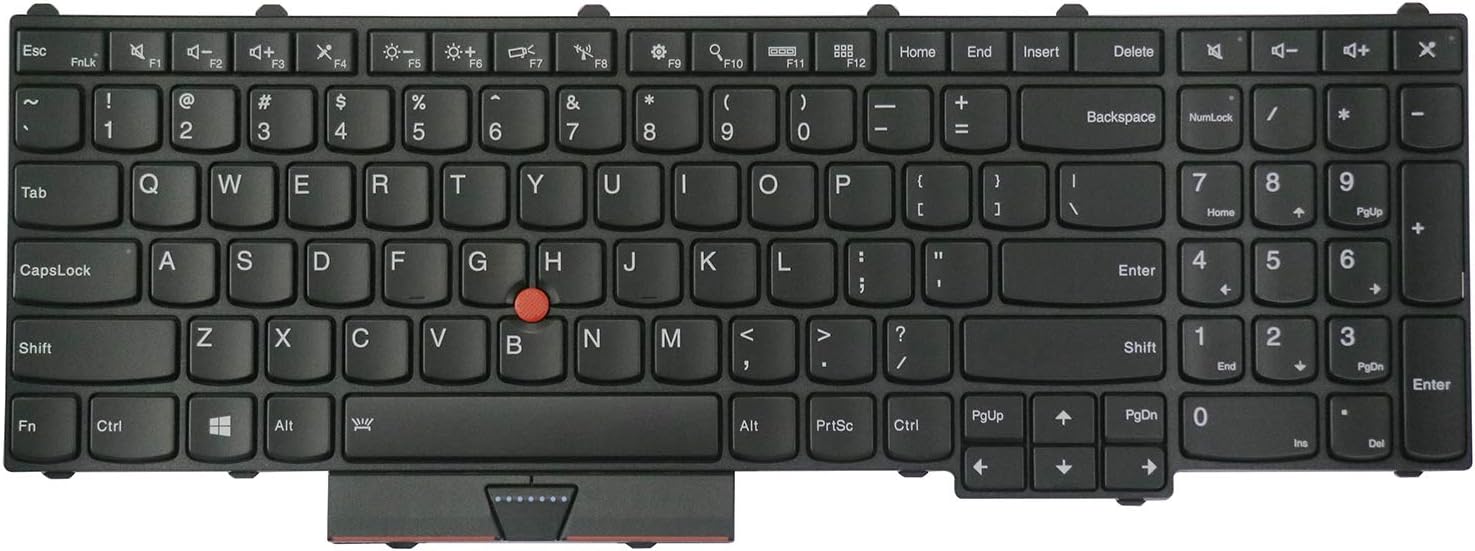 AUTENS Replacement US Keyboard for Lenovo ThinkPad P50 P51 P70 P71 (Not Fit P50s P51s) Laptop 4 Screws Column (Backlight)