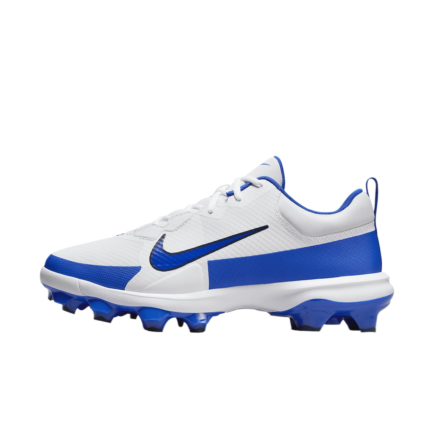 Nike Force Trout 9 Pro MCS Baseball Cleats (FZ0915-105, White/Midnight Navy/Football Grey/Hyper Royal) Size 15