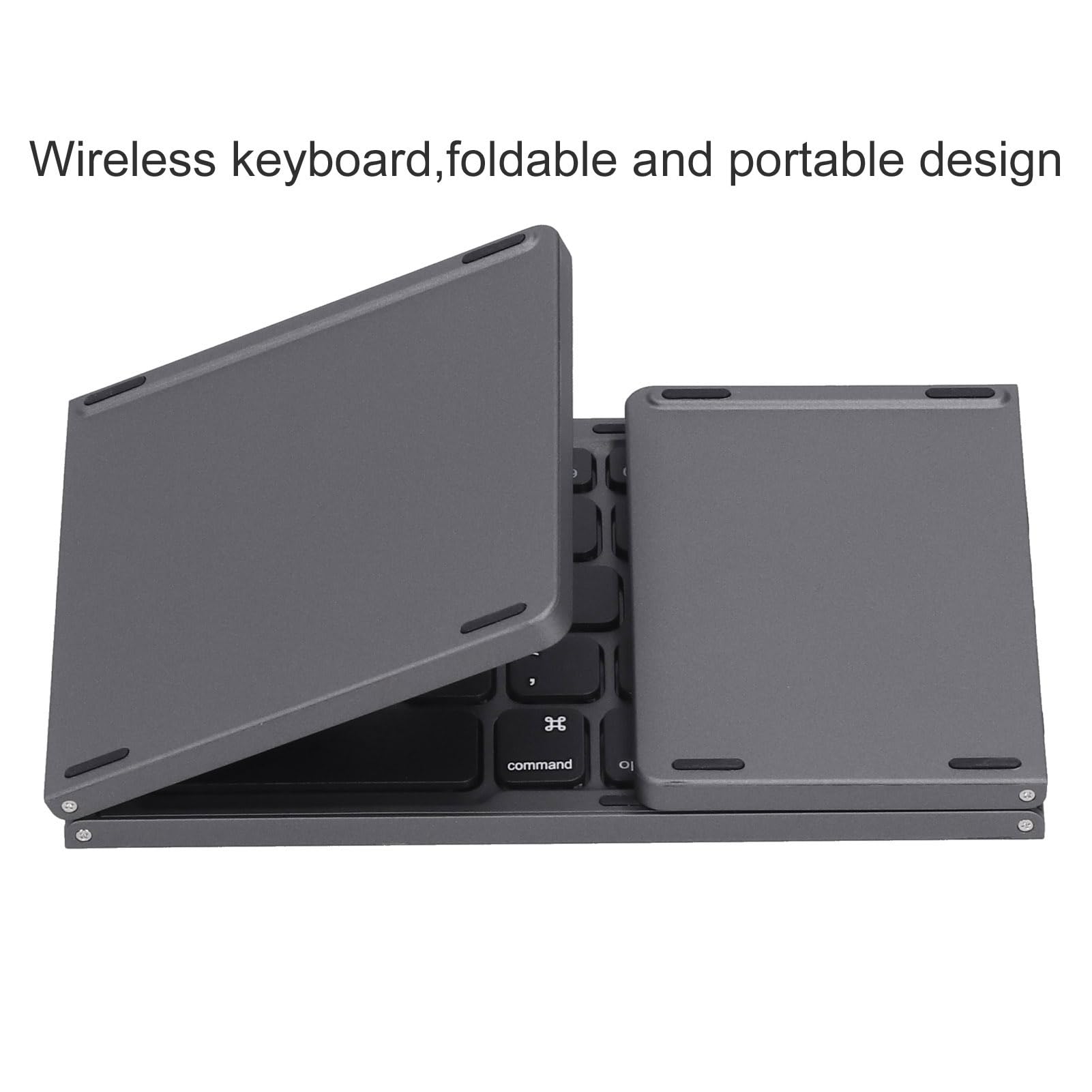 Przenośna Klawiatura, Przenośna Klawiatura Komputerowa z Touchpadem, Ergonomiczna Klawiatura do Pisania USB z Możliwością ładowania do Komputera PC Laptop Tablet (Czarny)