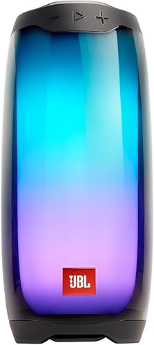 JBL Pulse 4 - Altavoz Bluetooth portátil impermeable con espectáculo de luz, color negro