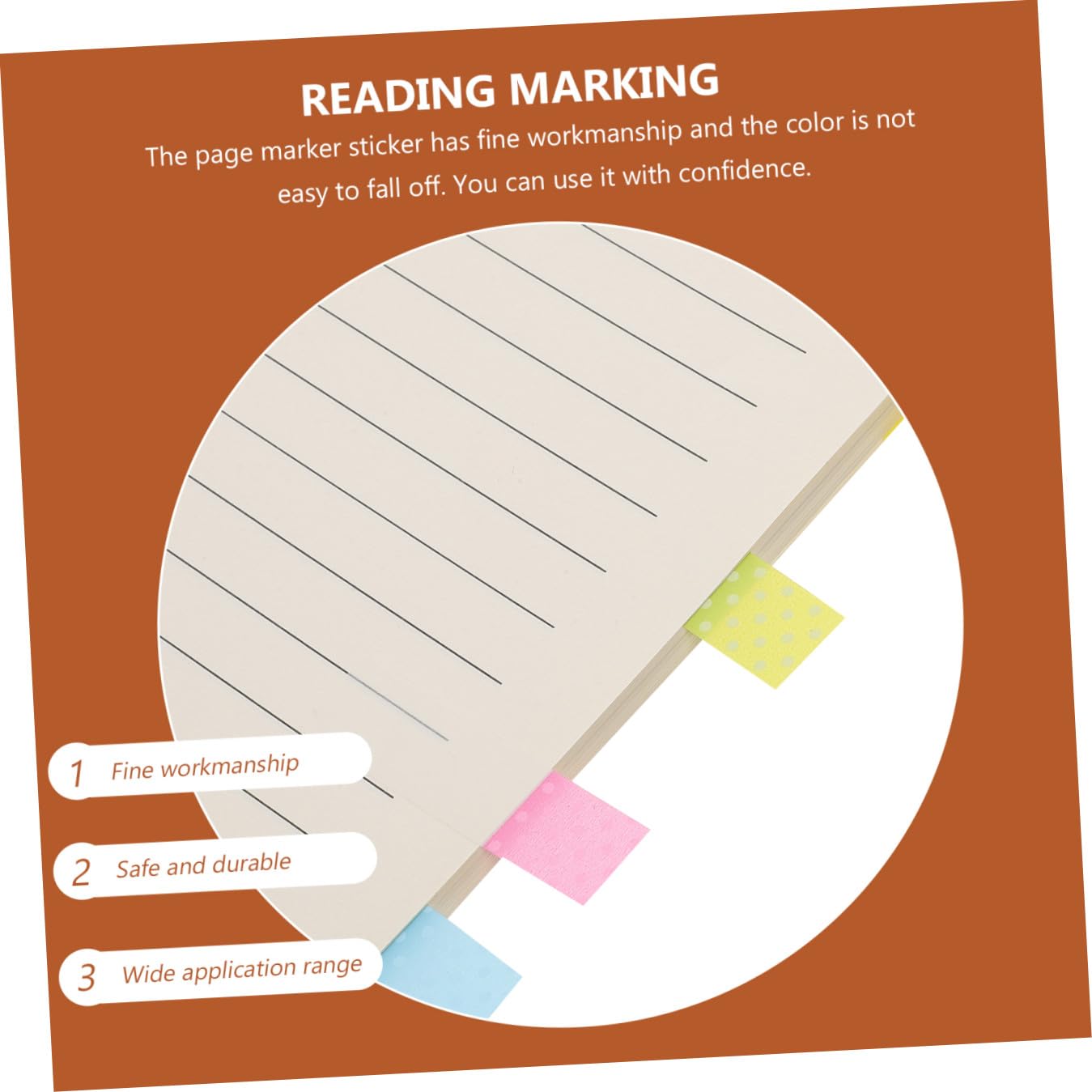 ARTIBETTER 5 Sätze Index-label Klebestreifen Klebrig Farbige Etiketten Für Seitenmarkierungen Textmarker-tabs Seitenmarkierungen Für Bücher Das Haustier 6 Packungen * 5