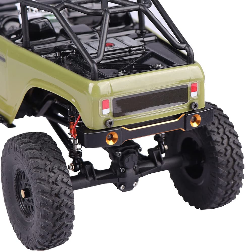 Set di 2 pezzi in metallo anteriore e paraurti posteriore per Axial SCX24 AXI90081 1/24 RC Crawler Auto Upgrade Parti