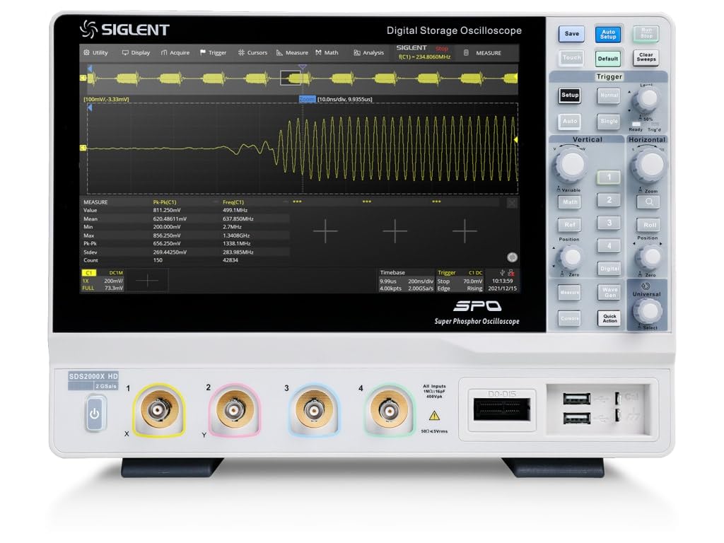 Siglent SDS2204X HD - Mixed Signal Oscilloscope (4 Channels / 200 MHz)