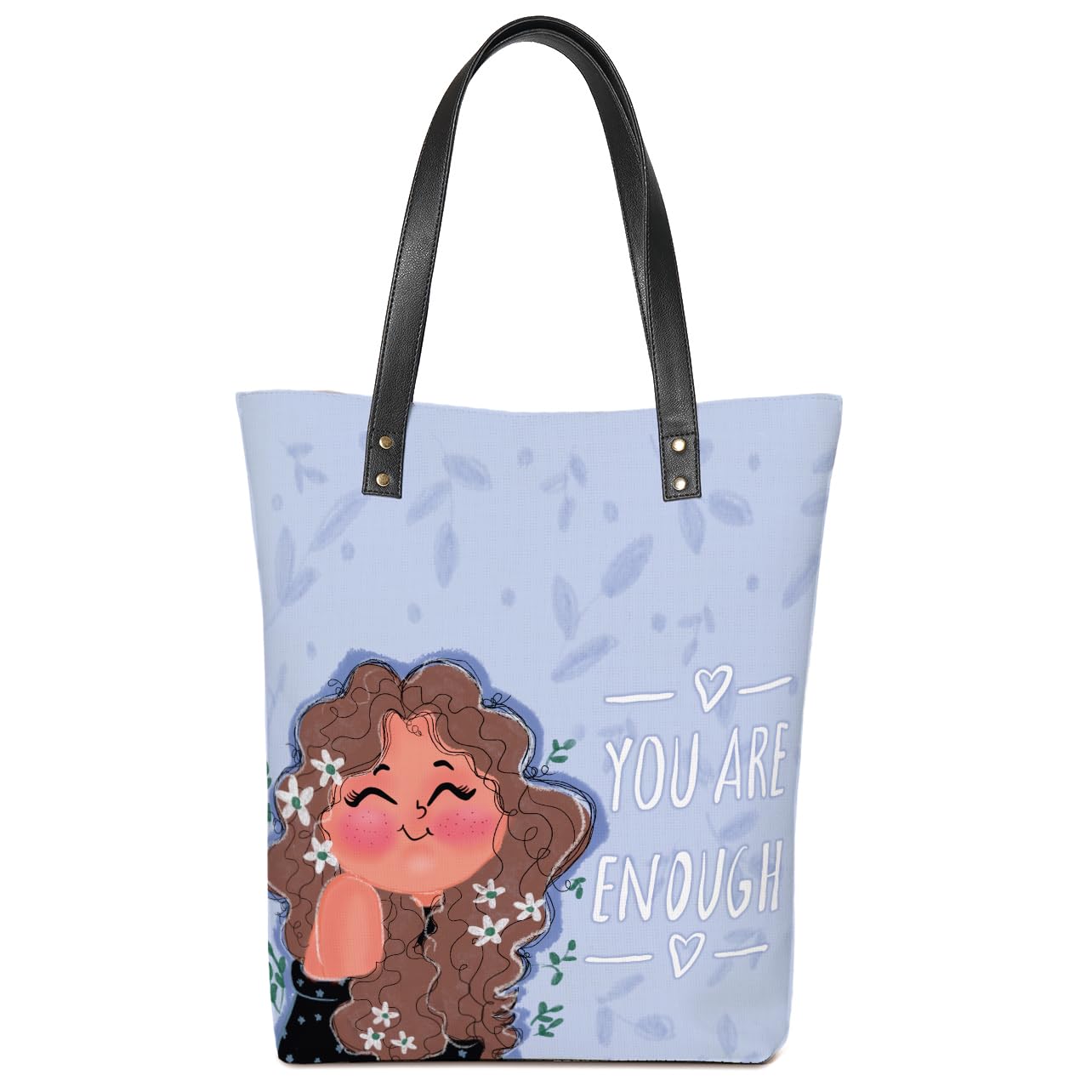 Kalānkit Tote Bags For Women, College Bag For Girls, Vegan Leather Handle Printed Tote Bag For Shopping, Travel & Beach Bags For Women | Gift For Girls Birthday, Birthday Gift For Girlfriend, Wife… (B0CYHGG4PZ) Amazon Price History, Amazon Price Tracker