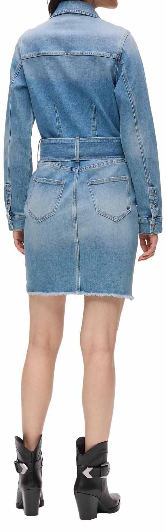 Karl Lagerfeld Jeans, Damska, Sukienka Z Paskiem, Regular Fit
