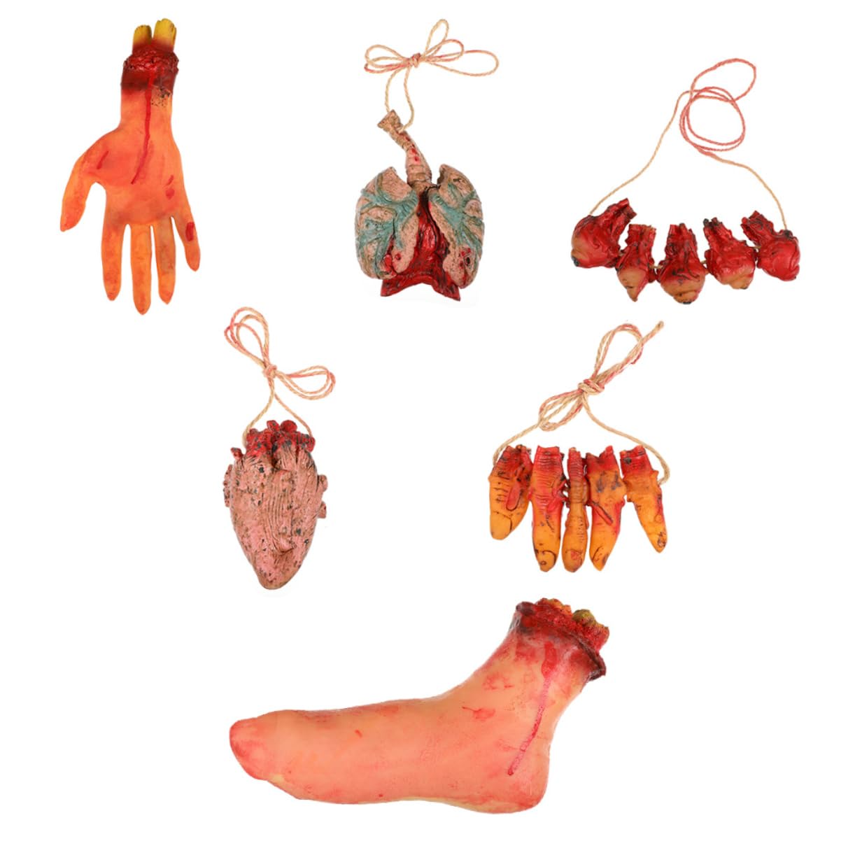 TOYANDONA 12stücke Teiliges Halloween Deko Mit Gefälschten Abgetrennten Körperteilen Realistische Requisiten Für Gruselige Partys Und Spukhäuser Aus Langlebigem Vinyl Für Schaurige