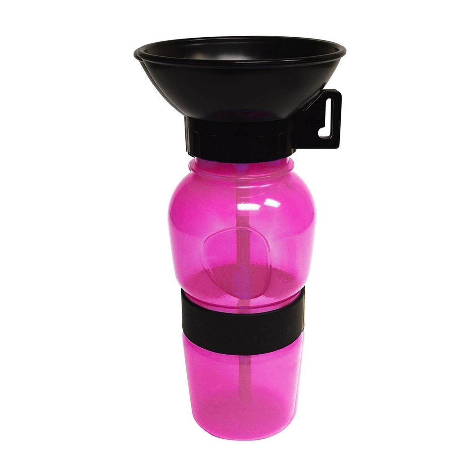 New Portable Dog Travel Water Bowl Bottle Easy Carry Auto Dog Water Bottle (Pink)
