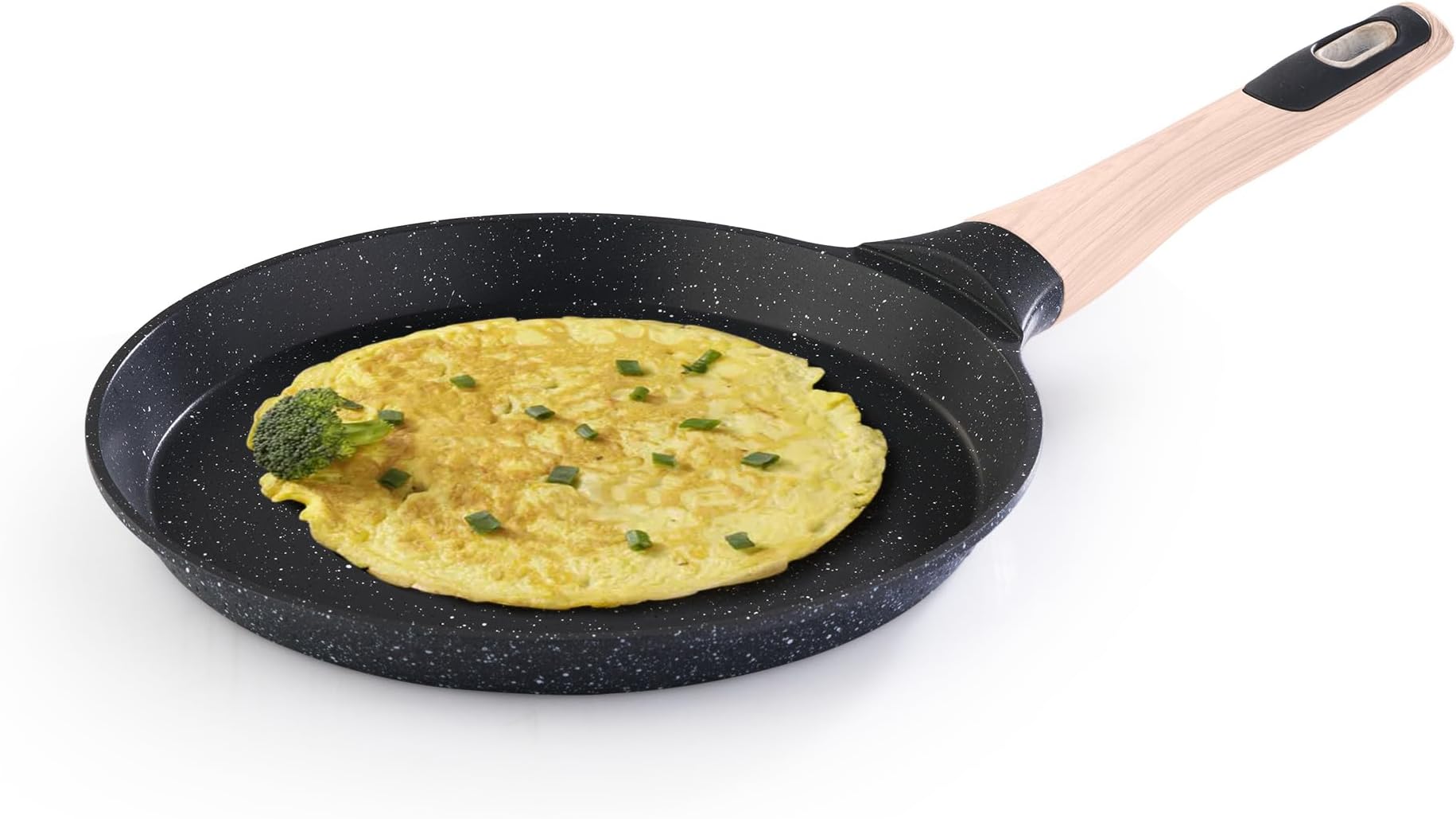 AGARO Imperial Granite Non Stick Tawa, 24 cm, Cast Aluminium Body, Tawa for Dosa/Paratha/Omlette, Gas & Induction Compatible