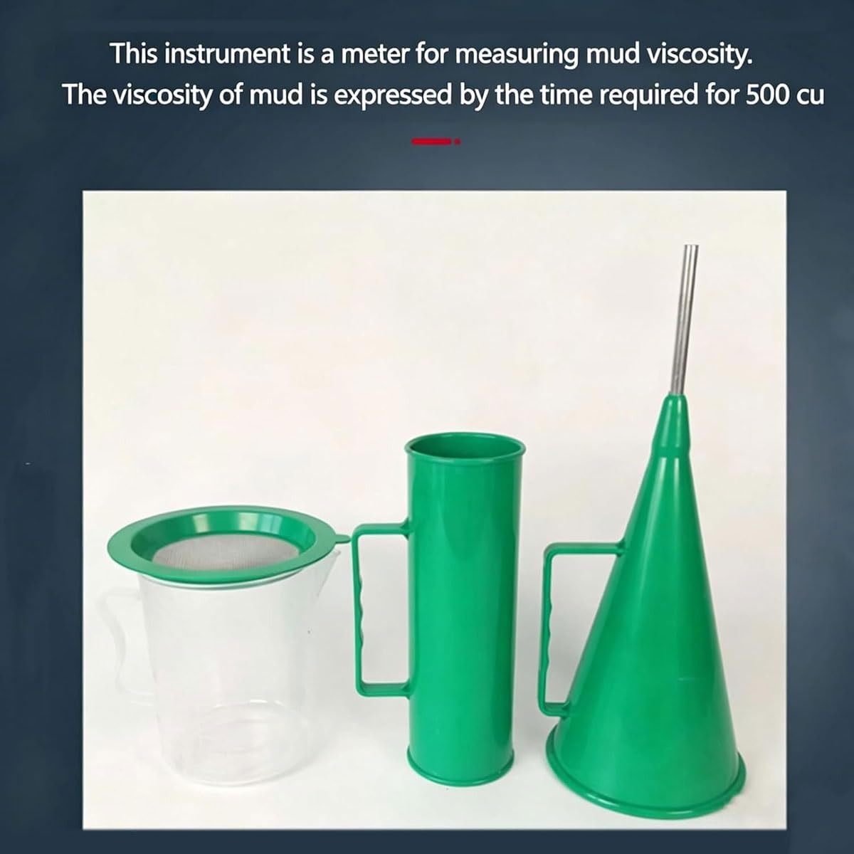 Tragbares Schlammviskosimeter-Set, professionelles Gülle-Test-Set mit Aluminiumbox, Hydrometer, Sandgehaltstester, präzises Rheometer für genaue Ergebnisse