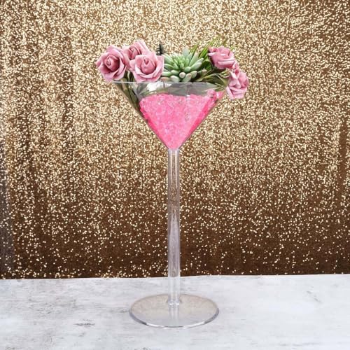 TABLECLOTHSFACTORY Wholesale Plastic Sturdy Centerpiece Martini Cup Stand Wedding Party Event Decoration - SET OF 4