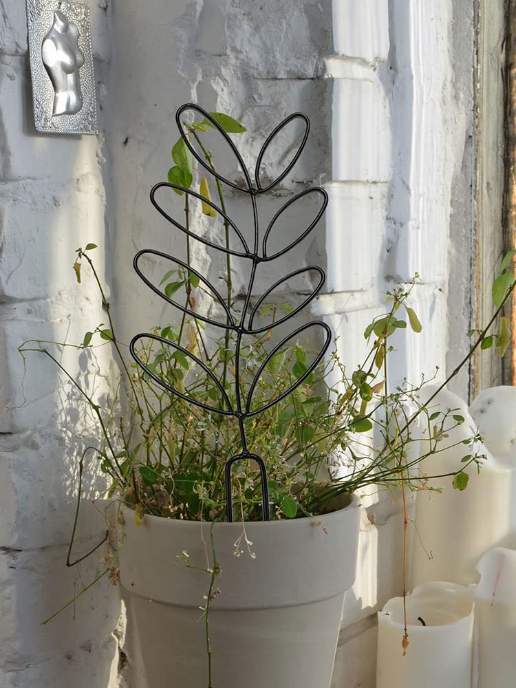 Supporti Per Piante Da Interno In Plastica Verde – Confezione Da 4 Mini Tralicci Per Piante Rampicanti – 25x15 Cm - 4