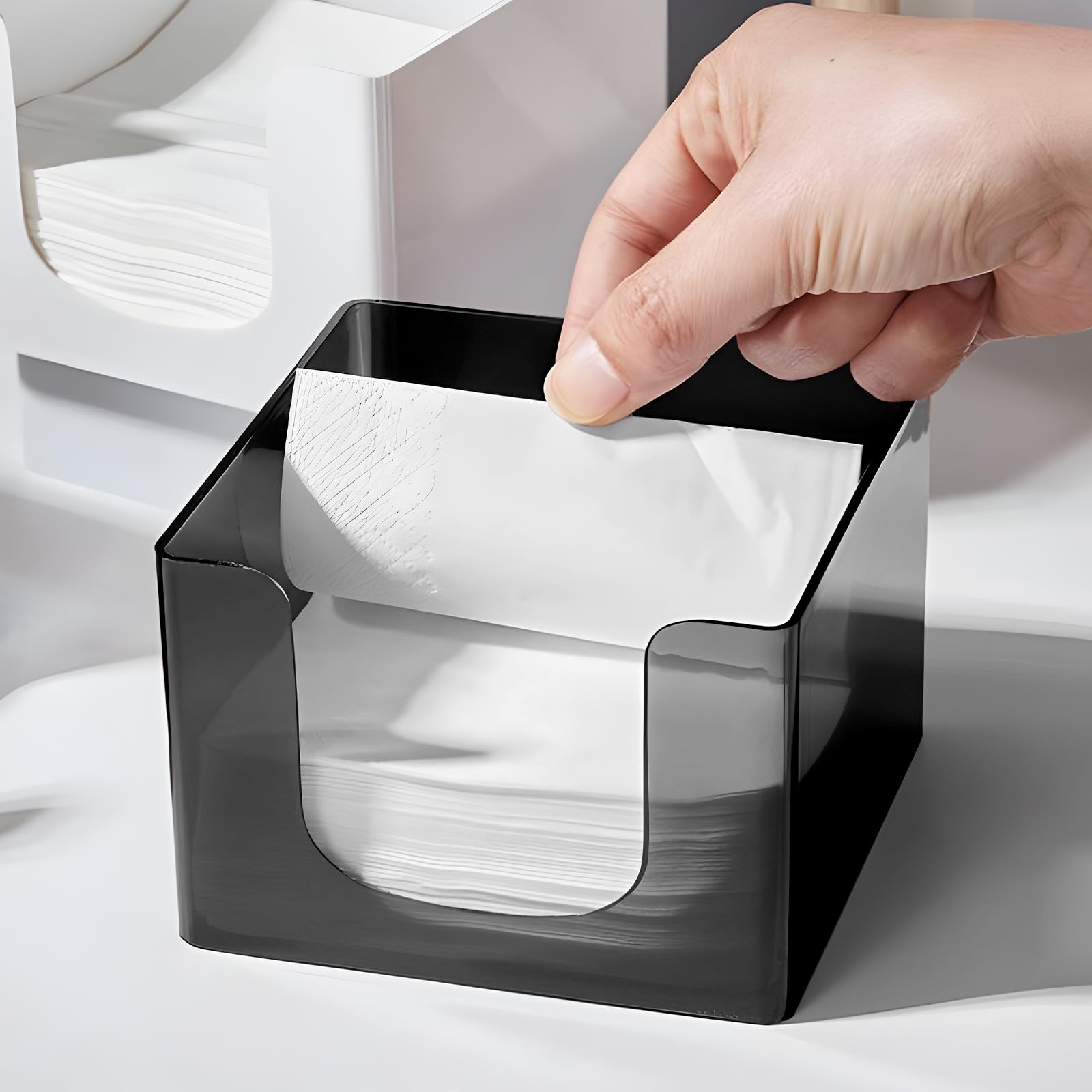 Yuehuam Cocktail Napkin Holder for Table, Resin Beverage Napkin Holders for Paper Napkins, Dinner Napkin Dispenser for Kitchen Restaurant Bar 5D x 5W x 3. 5H