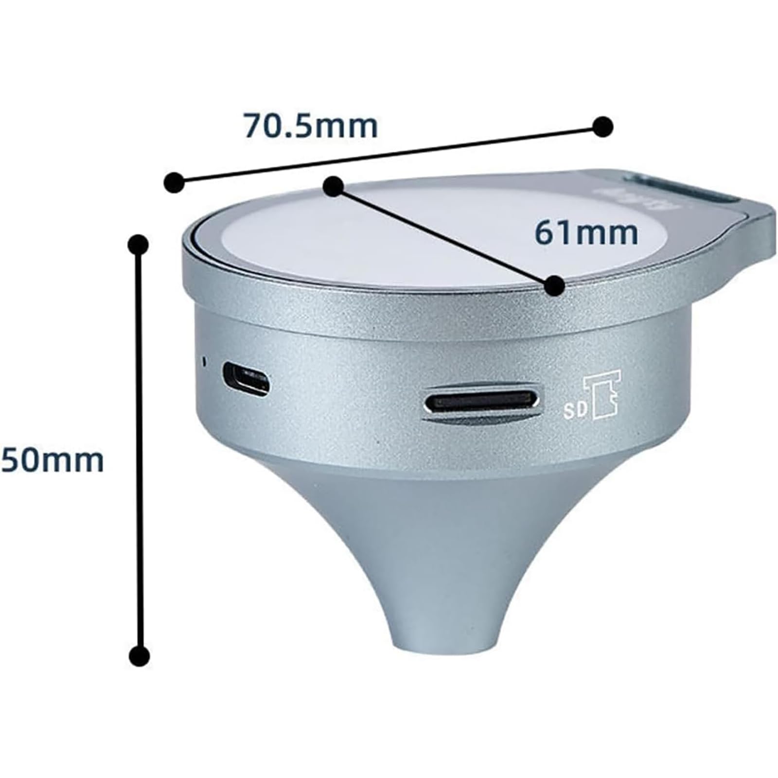 Lente d'ingrandimento per microscopio anti-imbuto, 7X/11X/15X, lente d'ingrandimento portatile con schermo LCD da 2,1", luce bianca/UV, registrazione di foto/video, per valutazione artistica, test sui