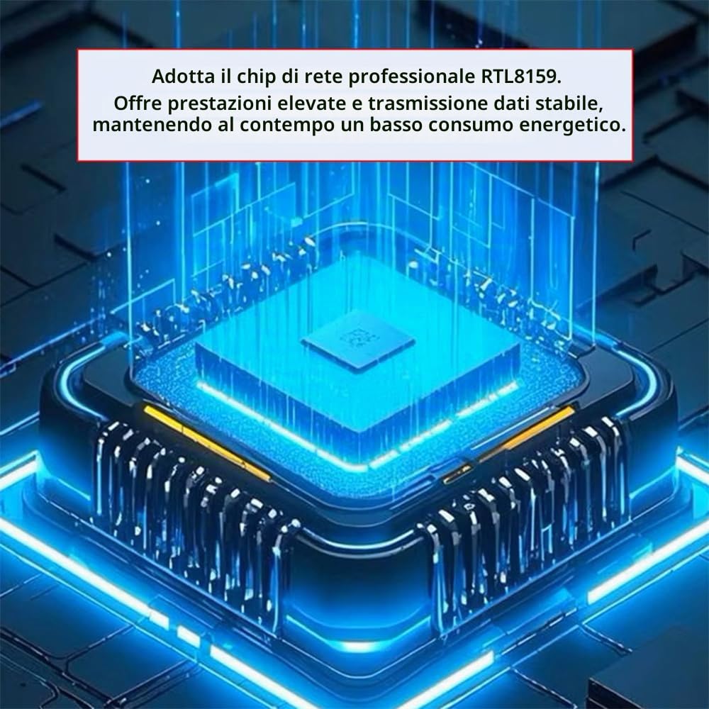 Adattatore cavo di rete LAN Ethernet USB-C Type-C USB4 USB3.2 Gen2 a 10 Gbps GBE Gigabit 10000 Mbps 5 Gbps 2,5 Gbps RTL8159 per NAS desktop e laptop