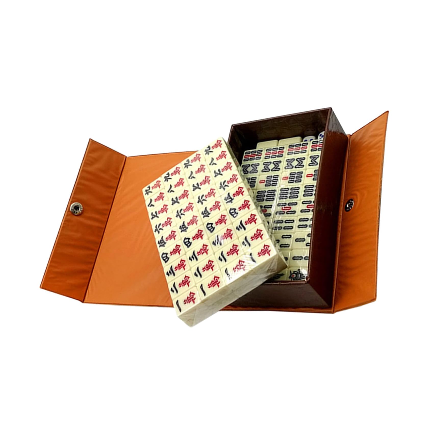 GALPADA Tragbares Mahjong Satz aus Acryl mit Würfeln Kratzfest und Farbecht Reisespiel für Zug und Camping für Unterwegs Zufällige Farbe