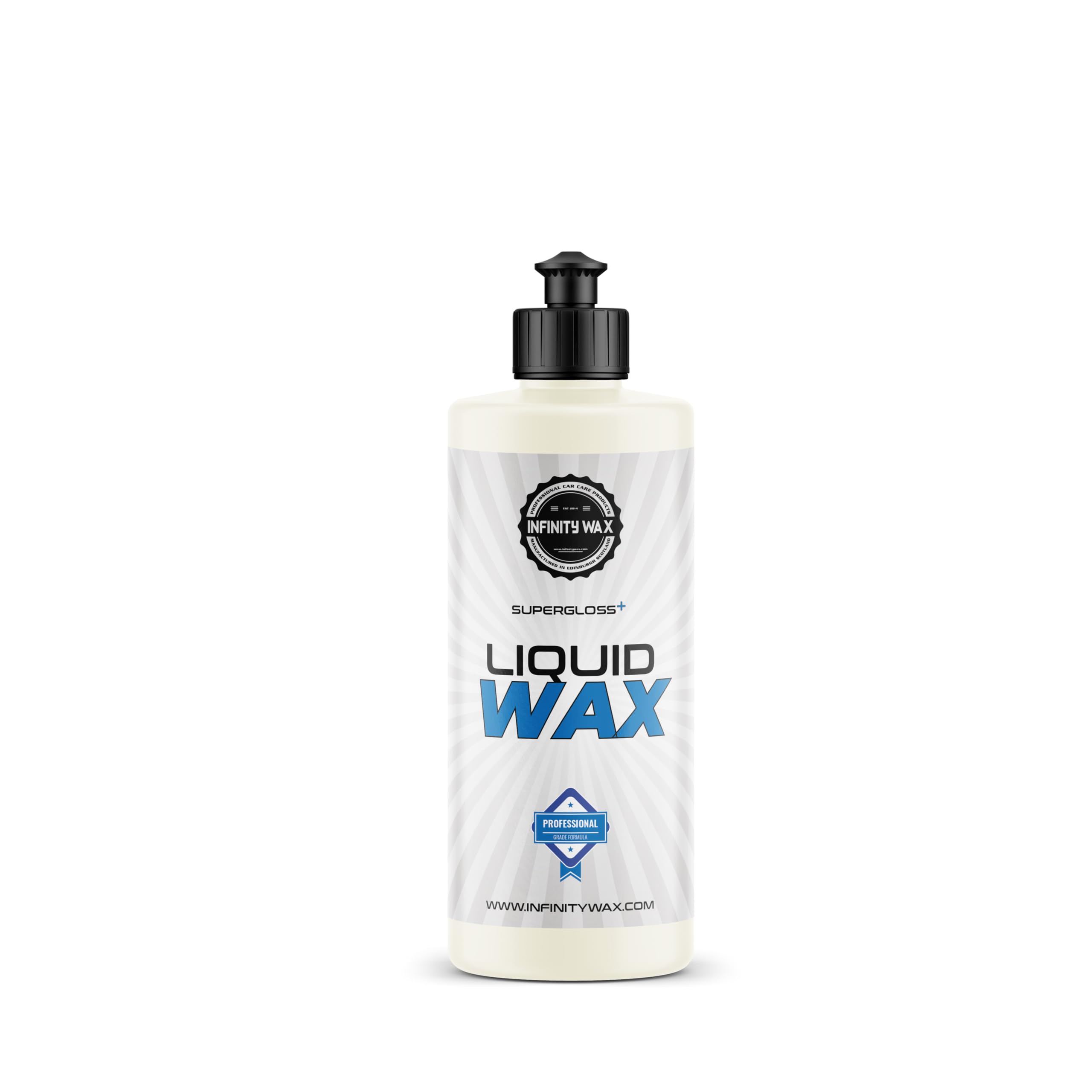 Infinity Wax SuperGloss+ Liquid Wax 500ml – Deep Wet-Look Gloss & Hydrophobic Protection – Easy Application Carnauba & SiO2 Hybrid Wax