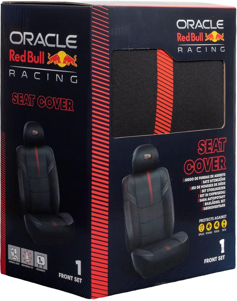 RED BULL Racing Powerbar II Lot De 3 Housses De Siège Auto Noir/Rouge