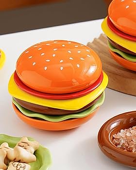 ハンバーガーデザインの可愛い小皿セット（6枚組） ハンバーガーデザインの可愛い小皿セット（6枚組）