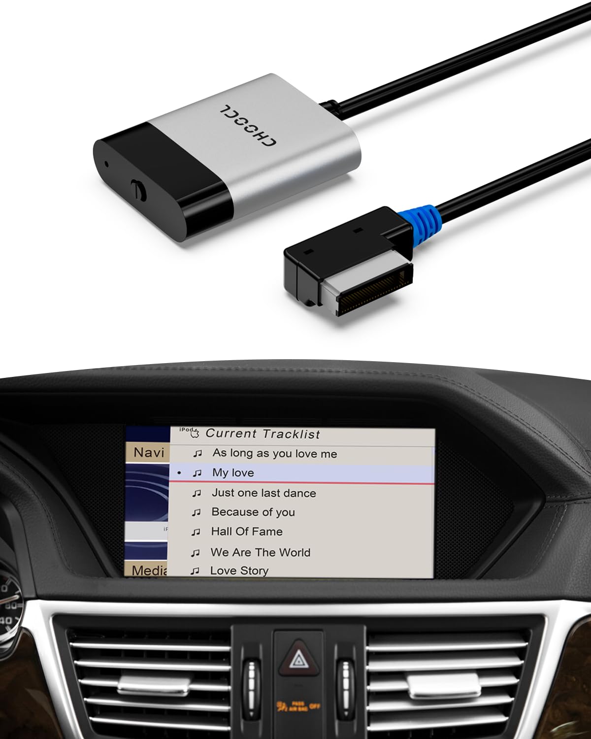CHOOCL Bluetooth Car Audio Adapter for 2008-2012 Mercedes-Benz