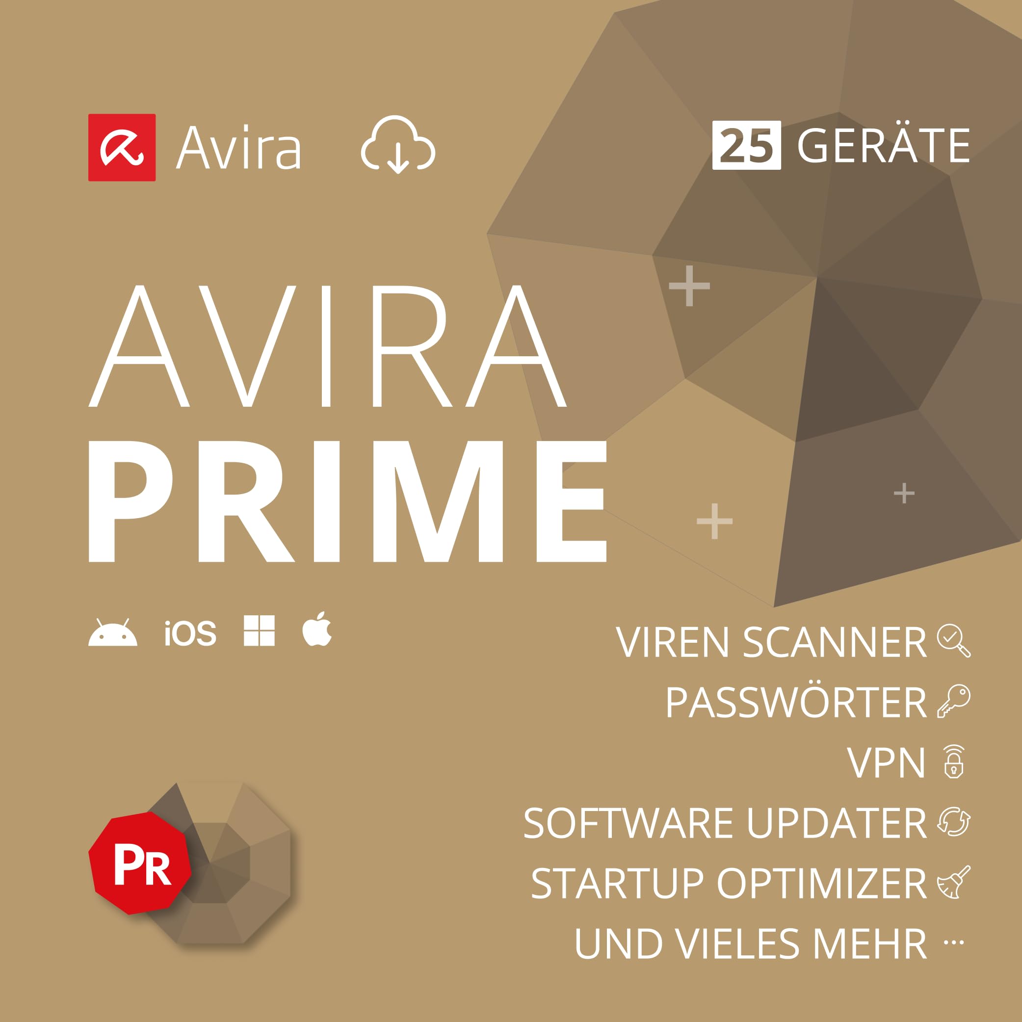 Avira Prime | 25 Geräte | Antivirus & Security | 1 Jahr | Aktivierungscode per Email