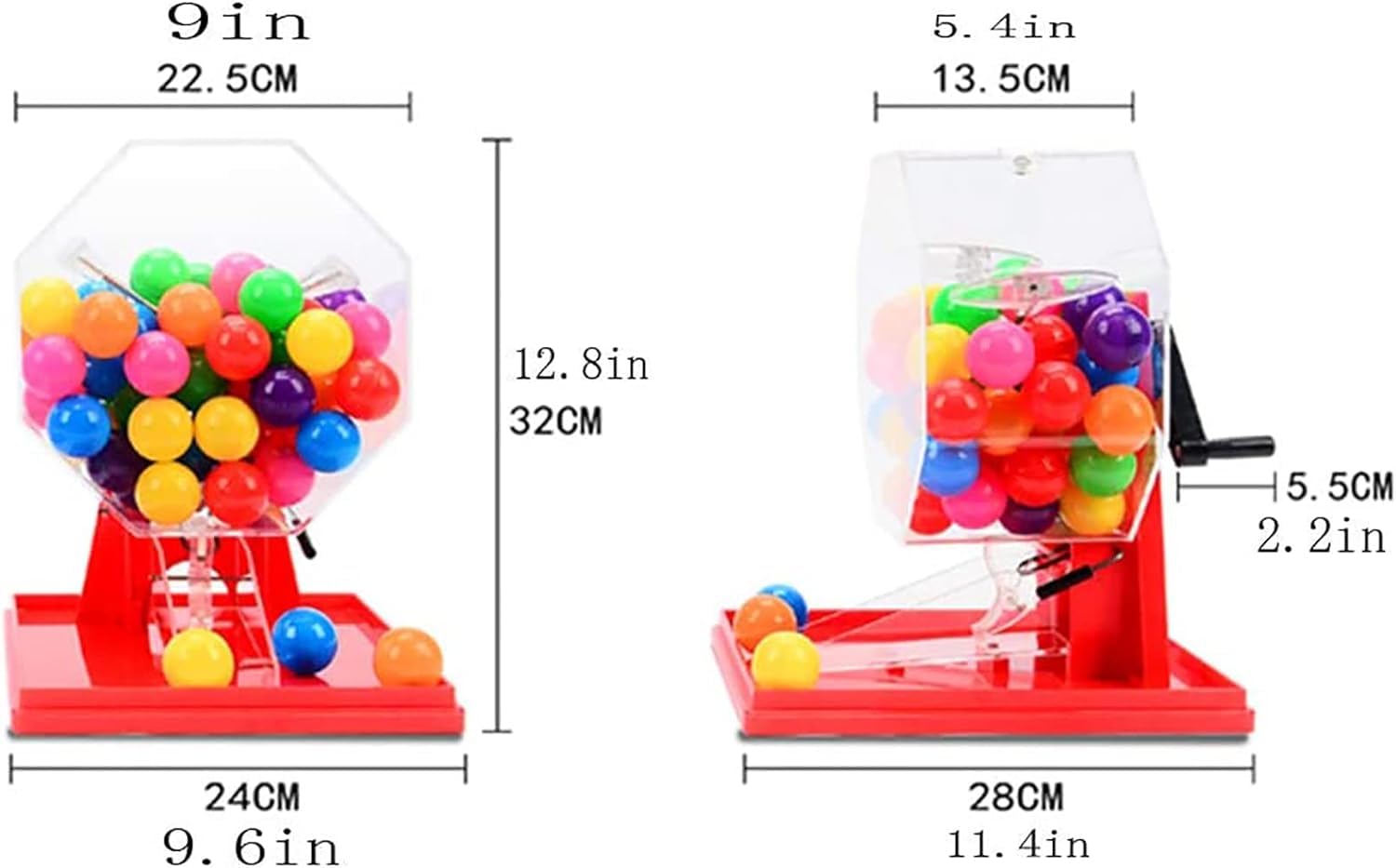 DKULMN Machine de loterie, 50 jetons de Bingo, Tableau d'activité Inclus, sélecteur de numéros de Boules, Cage de Bingo Incluse pour Les Grands Groupes et Les fêtes.