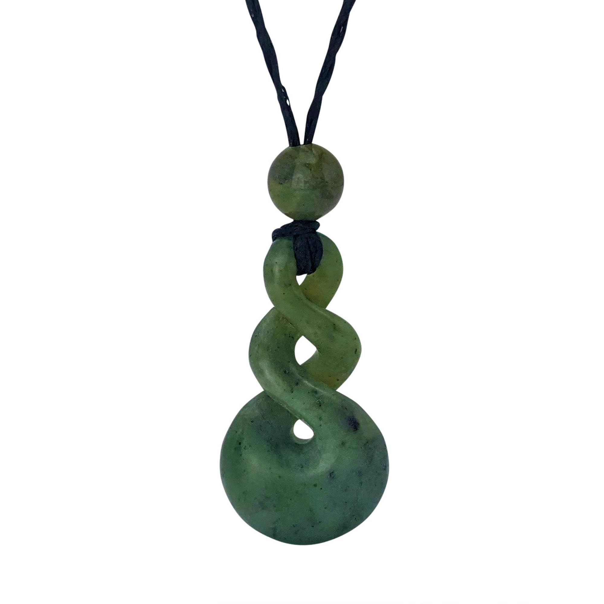 81stgeneration Collana Uomo E Donna Con Ciondolo Toki In Giada Nefrite Nera – Stile Maori Pikorua, Gioiello In Pietra Naturale
