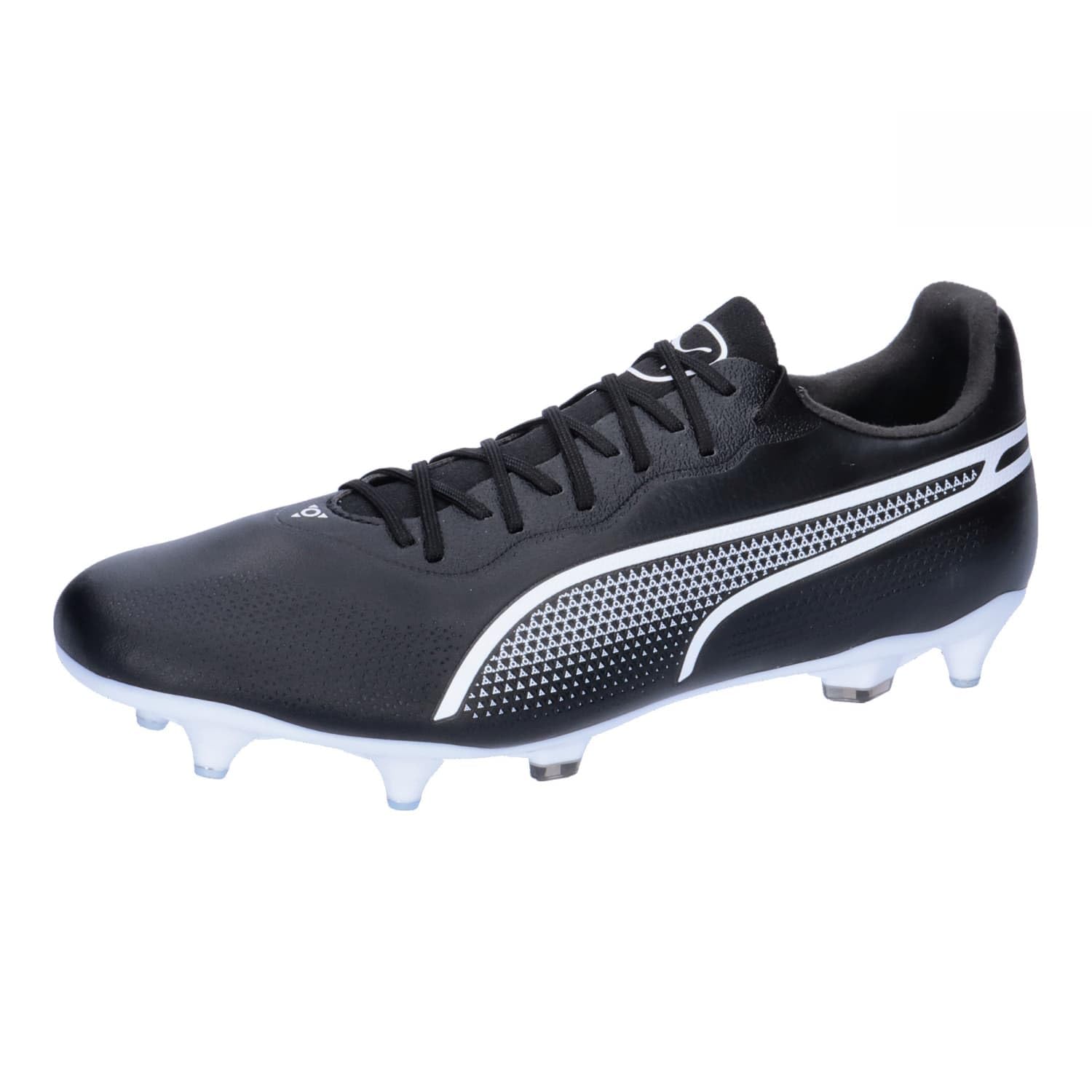 PUMA Unisex KING PRO Mixed Soft Ground Football Boots, PUMA Black-PUMA White, 11.5 UK