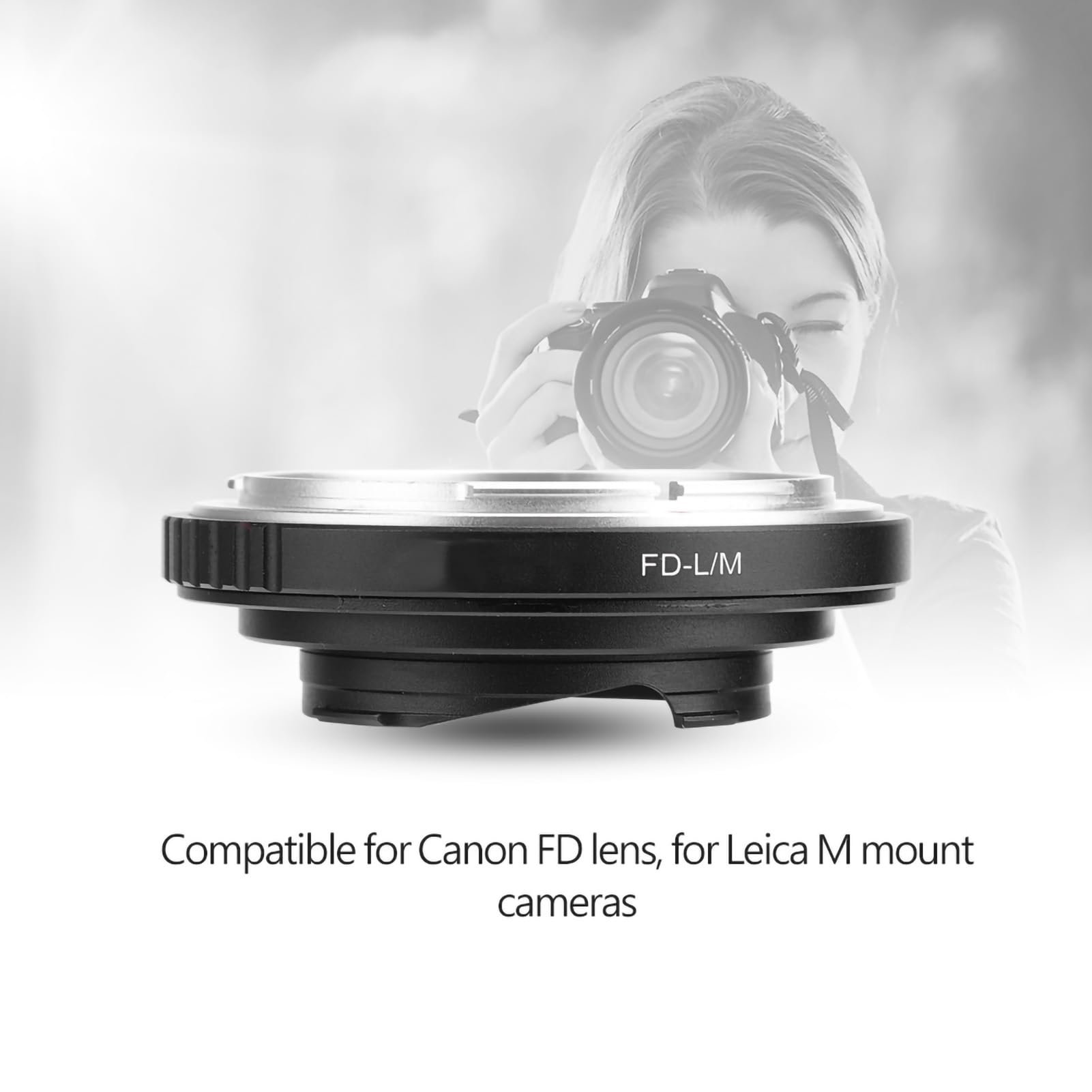 Akozon Adaptateur de Monture Fd à LM pour Objectif M, Appareil Photo Ea7, compatibilité