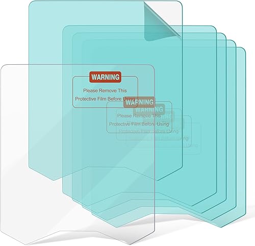 Lente de cubierta exterior transparente para casco de soldadura, 4.72 x 5.59 pulgadas (4.724 x 5.591 in), 10 piezas para oscurecer el filtro de