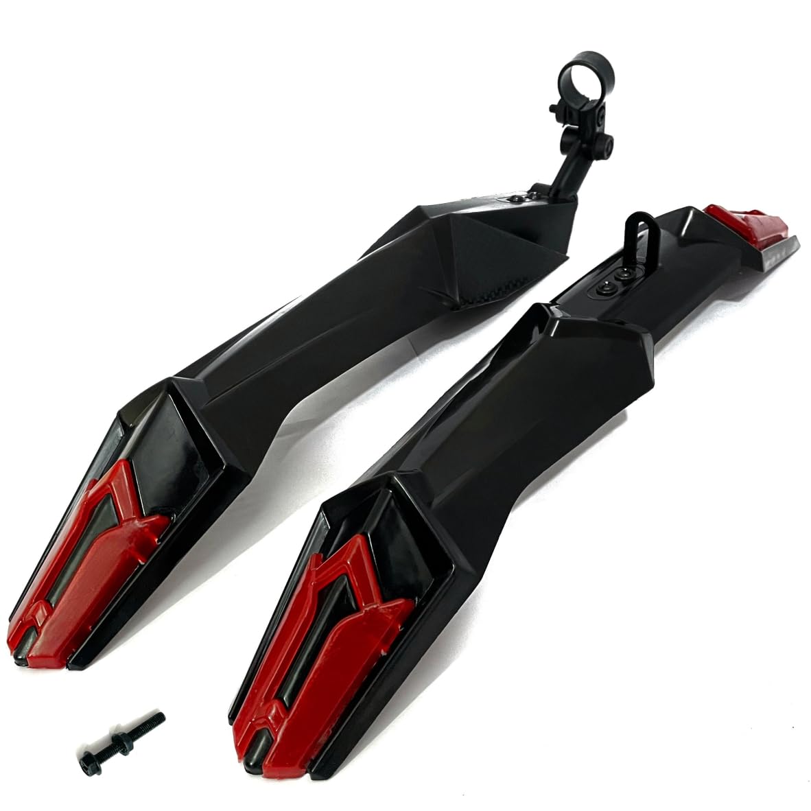 Bicycle Mudguard Plastic Fender Set - Front & Rear with Reflective Caps & Mounting Clamp | Universal Fit | 26 Inch | EXCEL (Reflecto Model)-image-24
