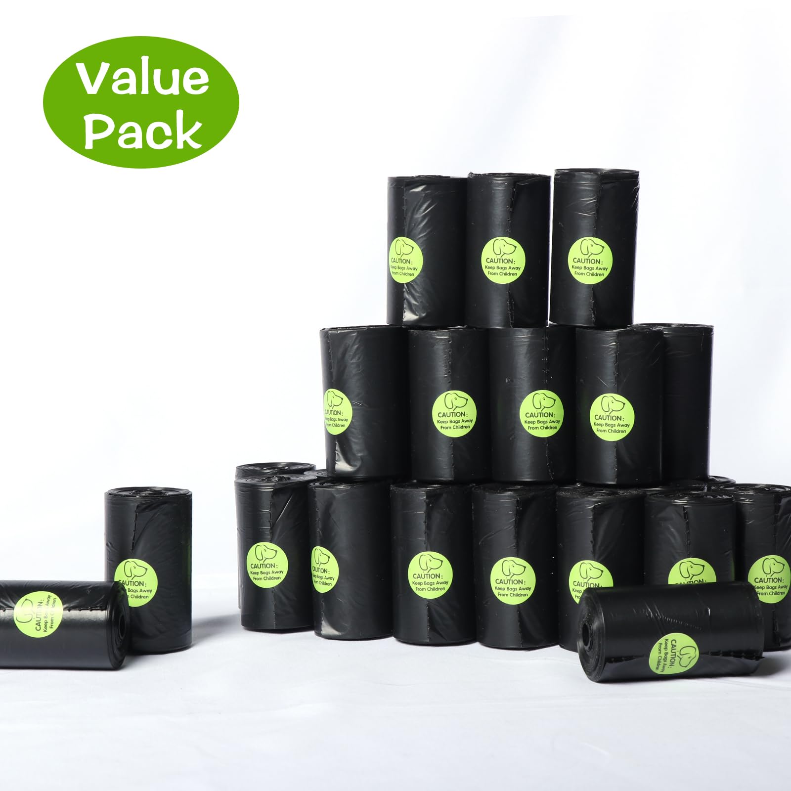 DREAM&GLAMOUR Bolsas para excrementos de perro, paquete económico, 1200 bolsas extra gruesas y fuertes para perros, 60 rollos, 20 bolsas para perros por rollo, cada bolsa para excrementos de perro