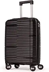 Mala De Bordo 10Kg Polipropileno Medidas 55x35x25 Padrão Anac Mala De Viagem Pequena De Mão 4 Rodas Duplas 360° Cadeado Segredo Zíper Antifurto Rígida Leve (PRETO, PEQUENA)