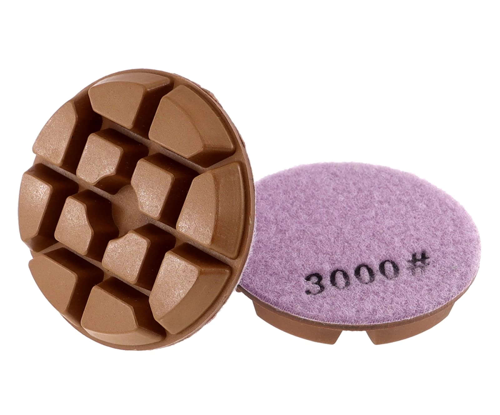Almohadillas de pulido de diamante, Juego de 7 almohadillas de pulido de diamante de 3 pulgadas, 80 mm, for pulido de suelos de hormigón en seco o húmedo, discos de pulido for restauración de cerámica
