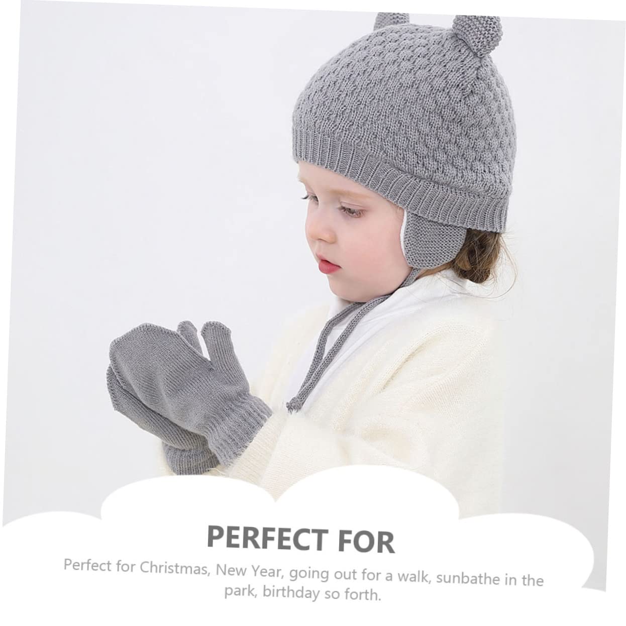 LIFKOME 3 Set Di Cappelli Guanti Sciarpe E Cappellini Per Bambini Adorabili Cappelli Caldi Per Neonati