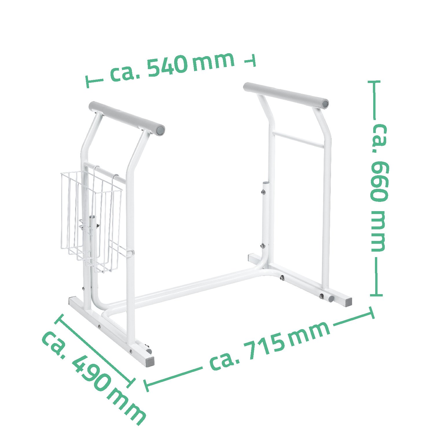 Ridder A0110101 - Apoyo portátil para el baño, con Bandeja de almacenaje, Color Blanco