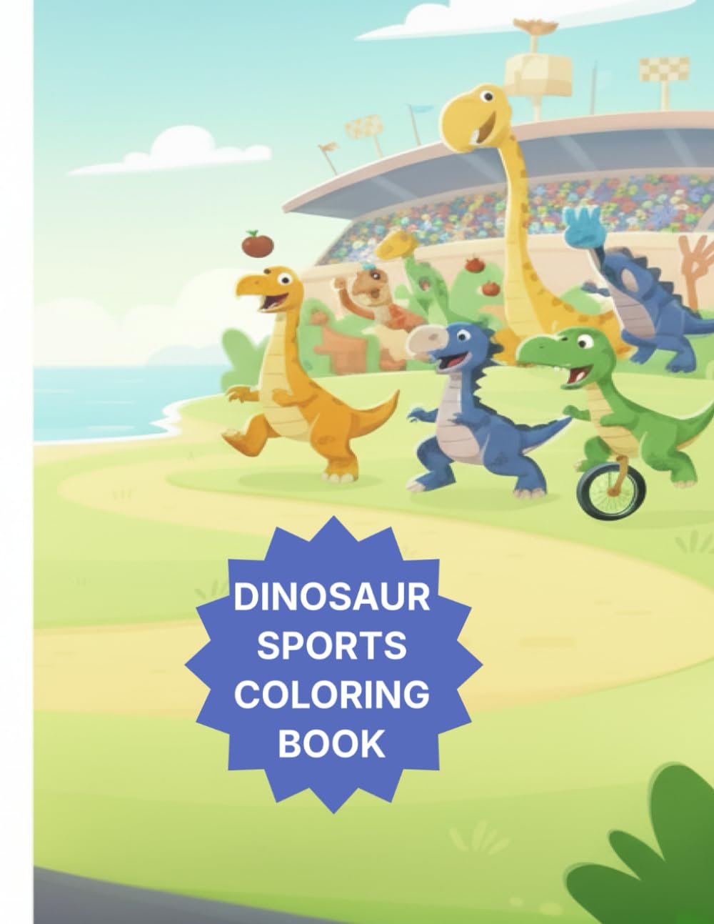 DINOSAUR SPORTS COLORING BOOK: Fun Activity Coloring Pages for Kids