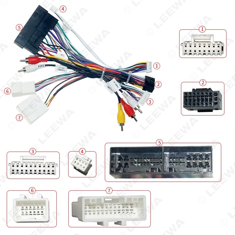 Car 16pin for Audio Wiring Harness with Canbus Box & Amplifier for KIA KX5/KX7 for Hyundai Sonata 9 Stereo Installation Wire #6772 - (Color Name: CANBUS Box)
