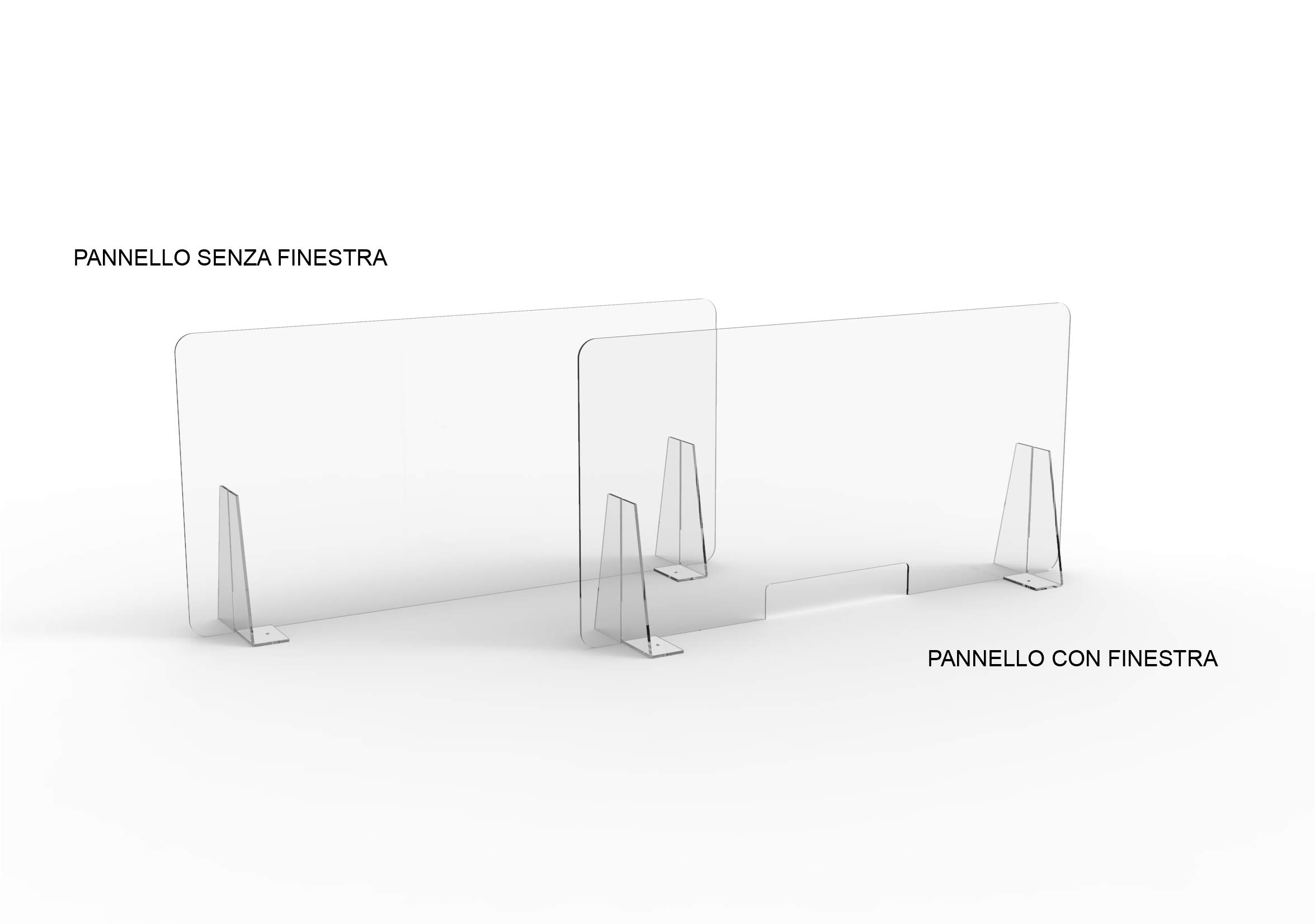 Pannello Protettivo Parasputi/Parafiato da Banco in Plexiglas misura 100x50 cm… (Trasparente con finestra)