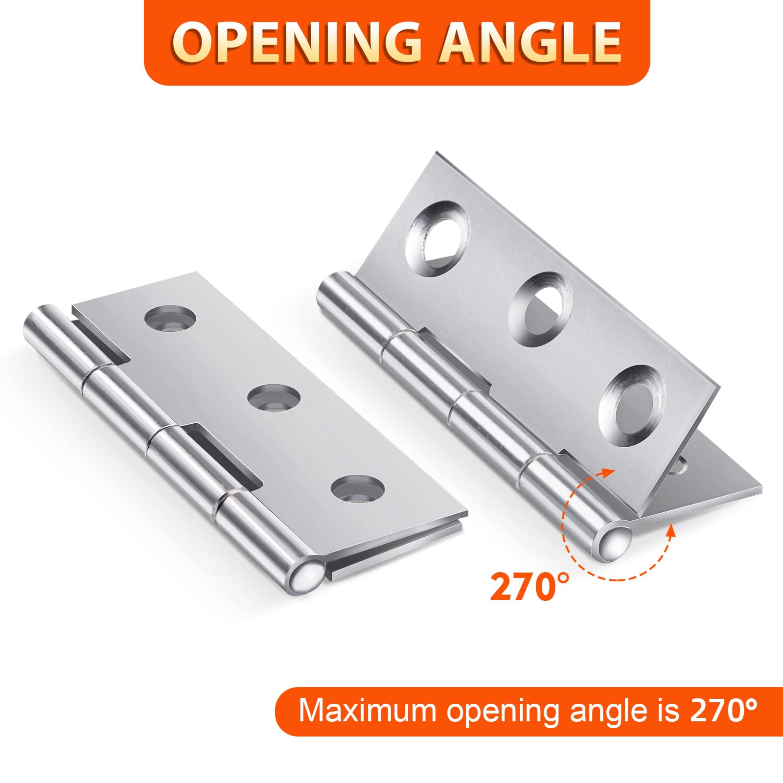 25 mm × 25 mm, cerniere pieghevoli piccole, 24 pezzi, in acciaio inox, per porte e finestre, armadi con 96 viti