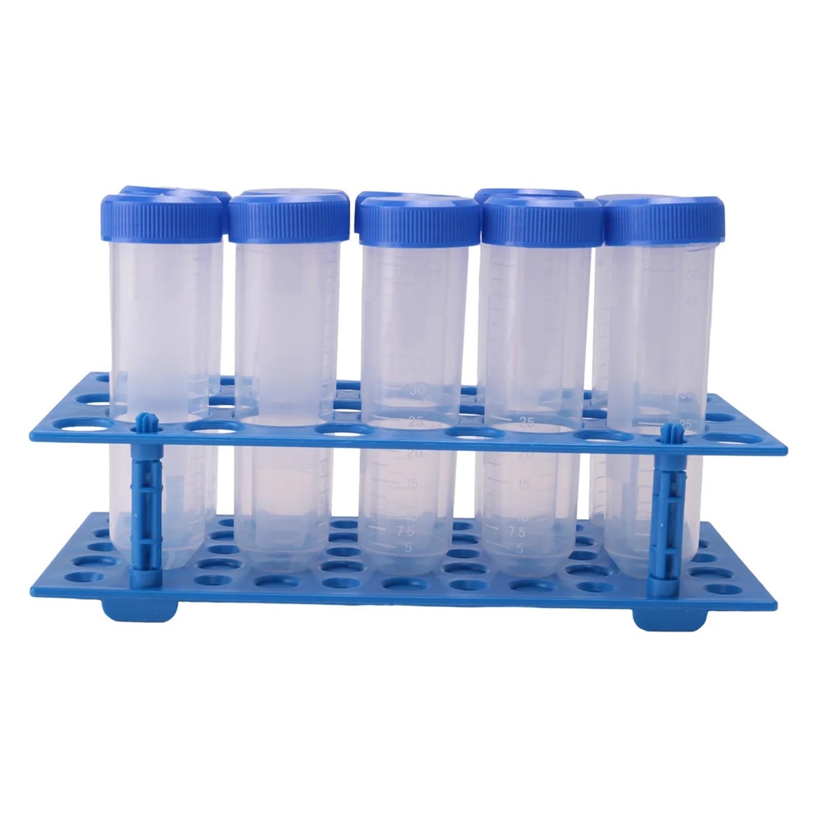 MENGKE Set di 27 provette coniche for centrifuga da 50 ml e 28 pozzetti, supporto in plastica staccabile for laboratorio A