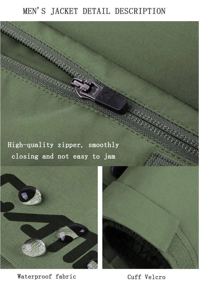 MU Chaqueta de Esquí para Hombre - 3 en 1 Chaqueta de Invierno Impermeable - Chaqueta de Montaña de Nieve - Ropa de Rompevientos de Moda Simple Espesa/Blue/L