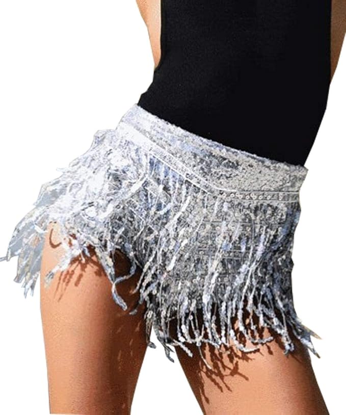 Sparkle & Shine! ✨Sequin Tassel Shorts Skirt for Dance Festivals