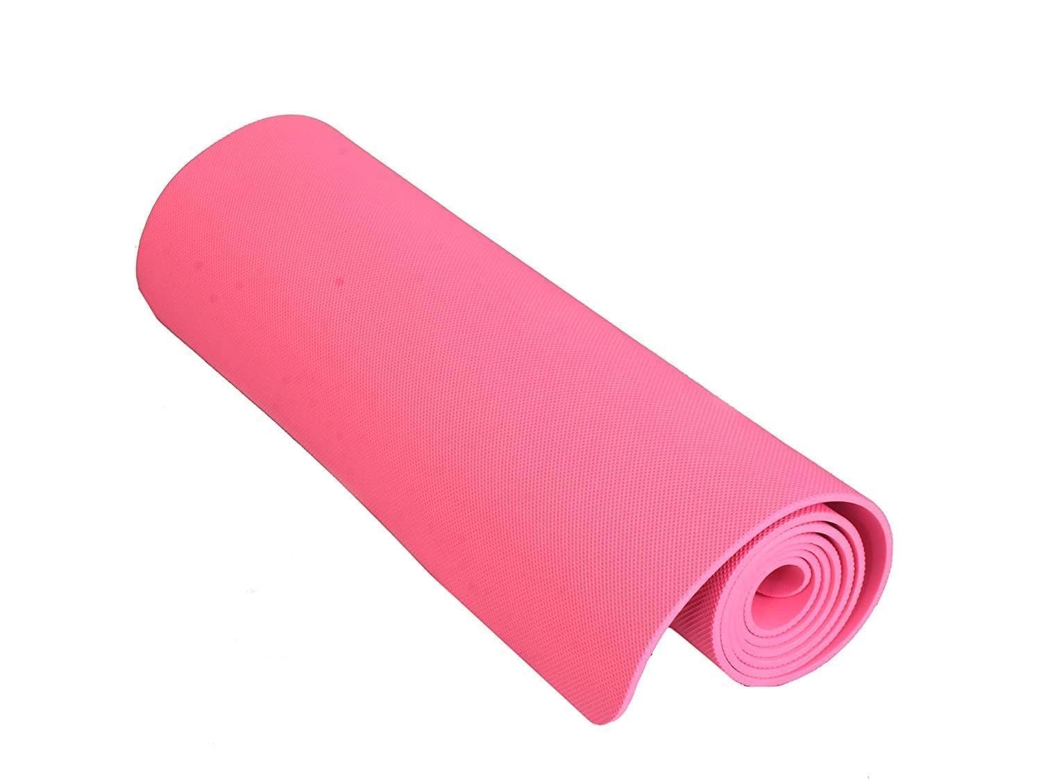 Anti-Skid 4mm Yoga Mat for Workout, Gym & Meditation | Comfortable & Durable Fitness Mat (Pink, 4 mm) (Pink)-picture-18