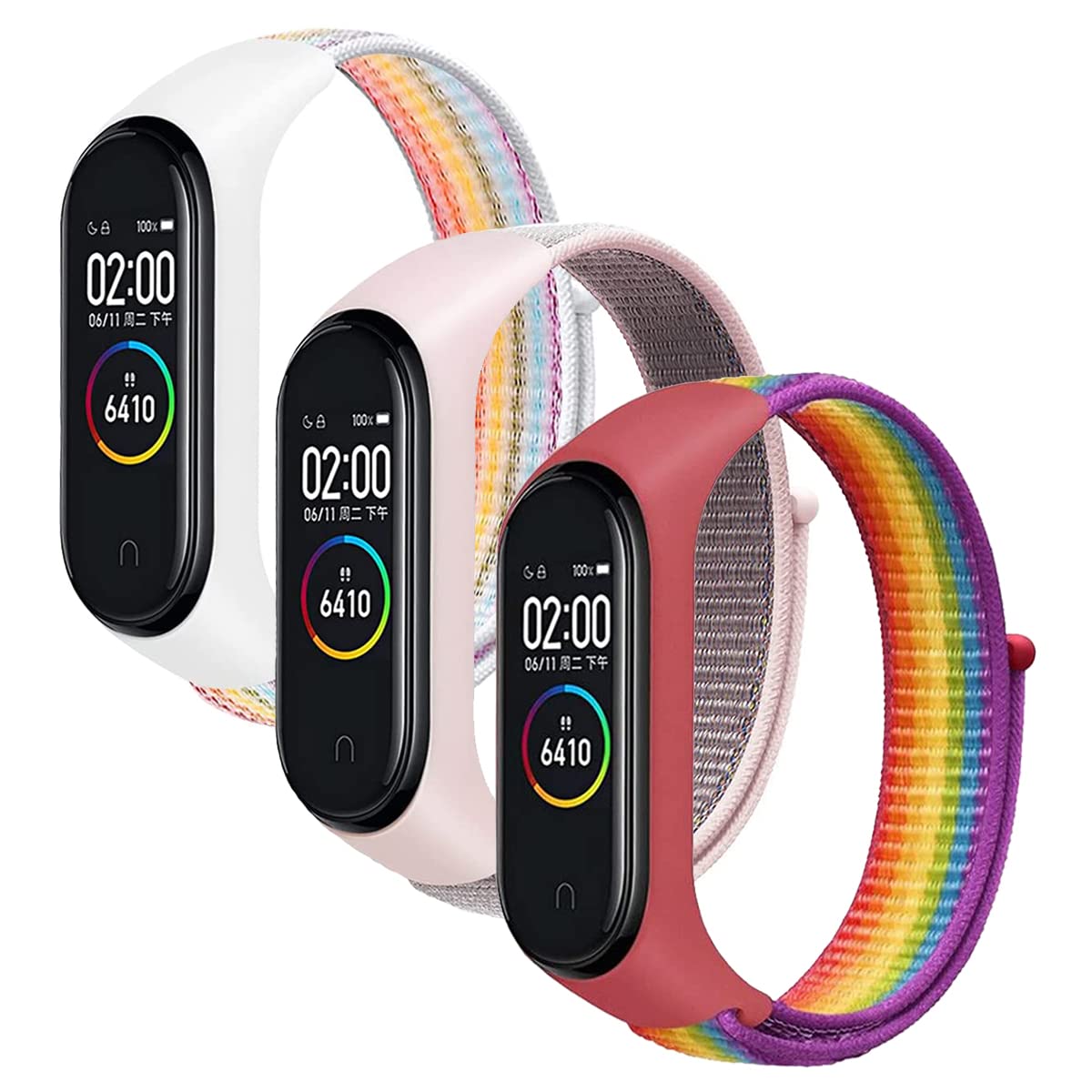 Correa de nailon para Xiaomi Mi Band 7/6/5/4/3, pulsera de repuesto de nailon ajustable, compatible con Xiaomi Mi Band 7/6/5/4/3 para mujeres y hombres — view 14