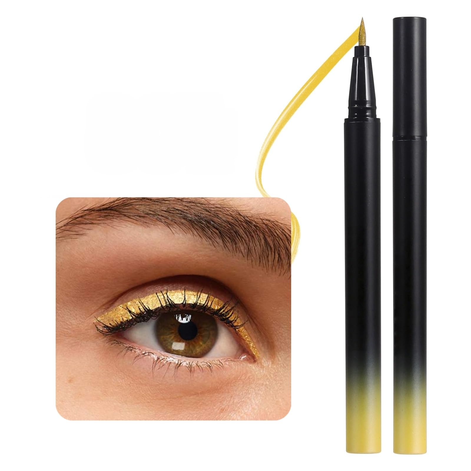 SAUBZEAN Liquid Eyeliner Makeup, Long Lasting Waterproof, Gold 06 Gold