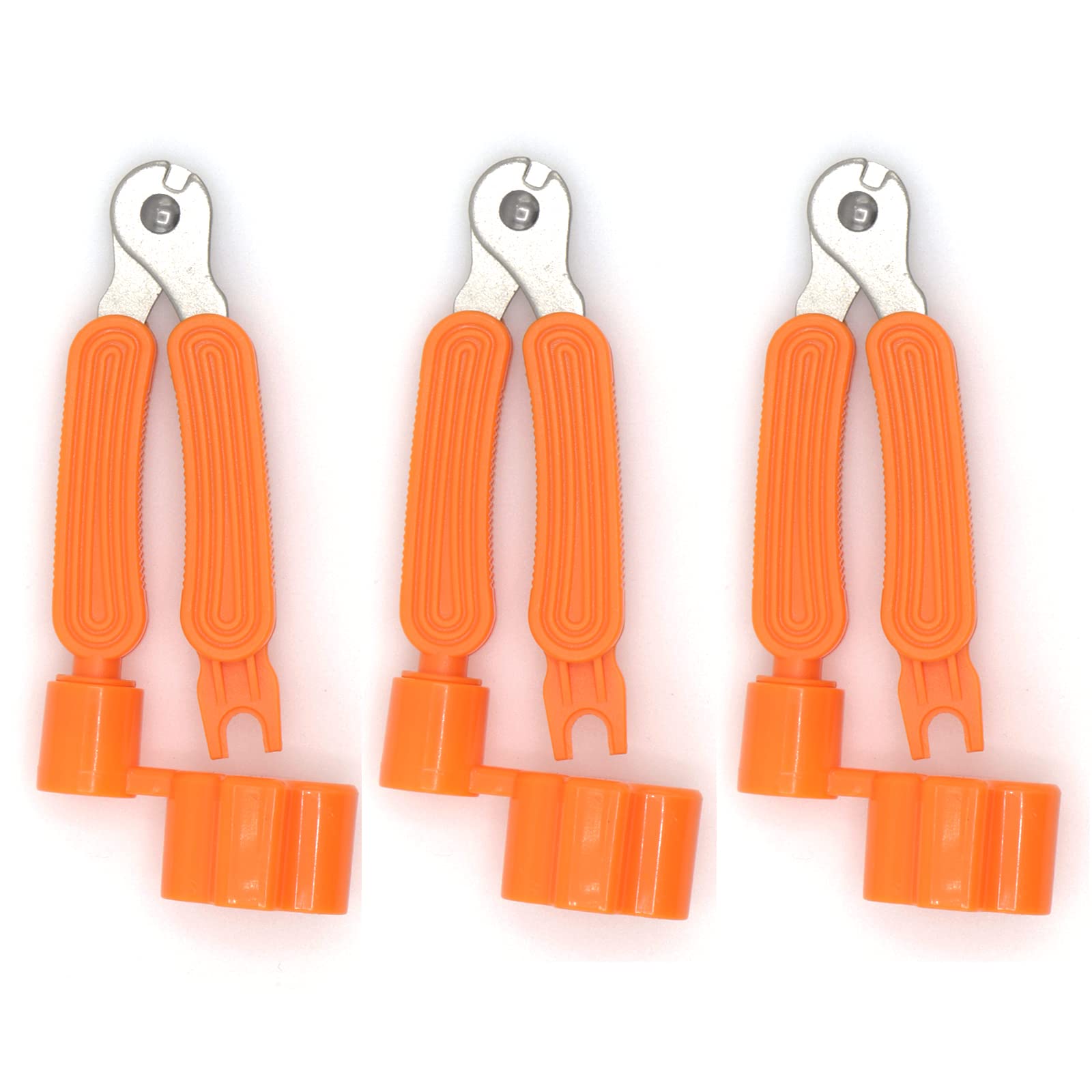 3Pcs Guitar String Cutter and Winder Tool, Acoustic Guitar Bridge Pin Remover Puller, 3-In-1 Guitar String Replace Tool for Guitar Mandolin Banjo