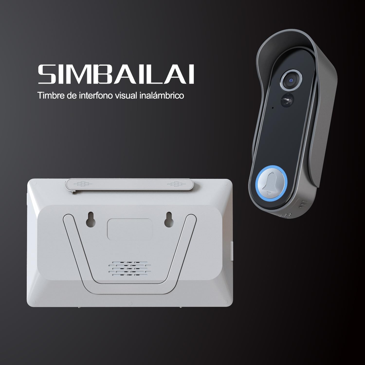 WiFi Pantalla táctil de 8 Pulgadas HD 1080p Ultrafino Inalámbrico Videoportero Timbre Video Interfono,Detección de Movimiento, Compatible con la App Tuya, Almacenamiento de Vídeo Gratuito