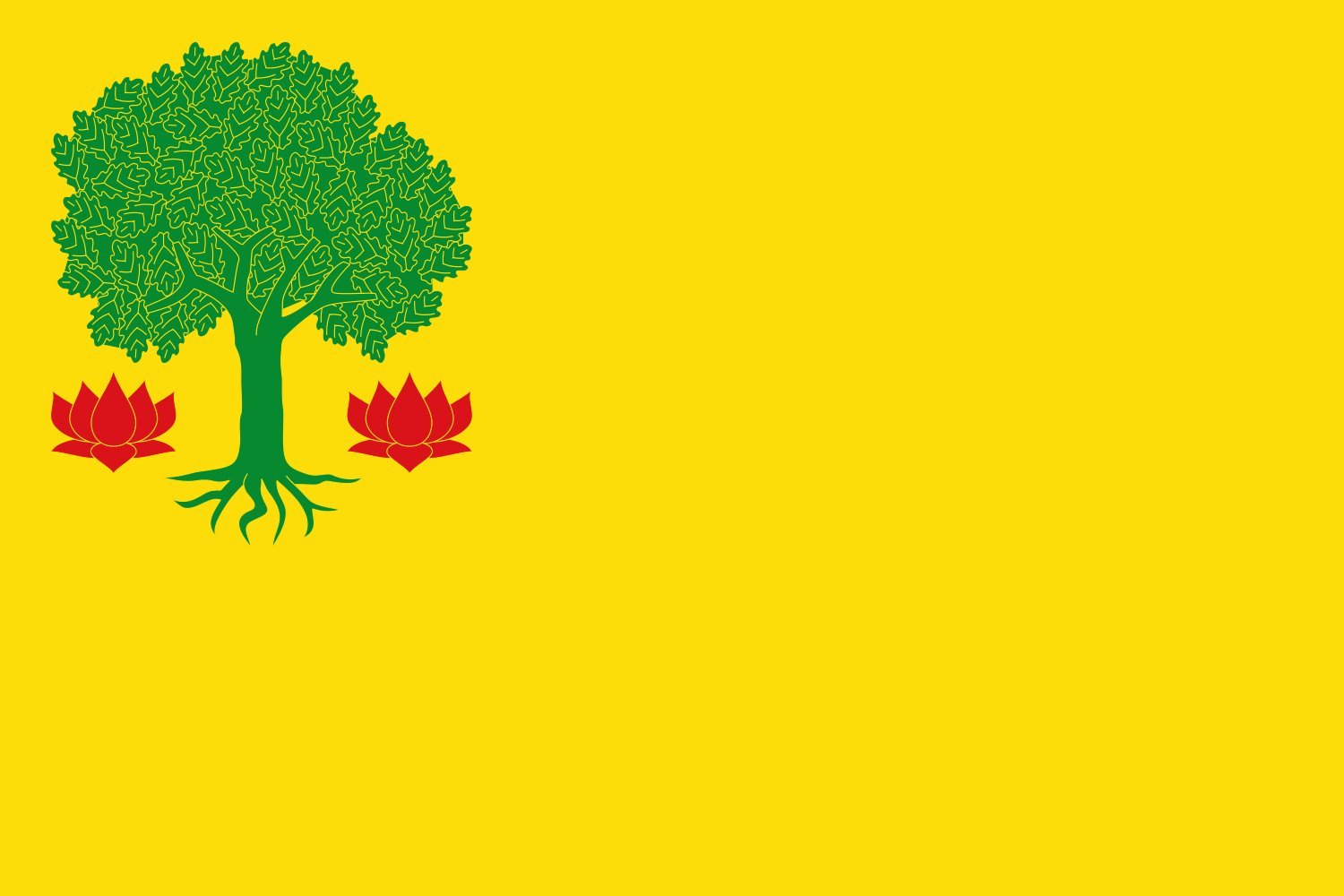 Drapeau large Montederramo paño de amarillo en tissu haut de gamme